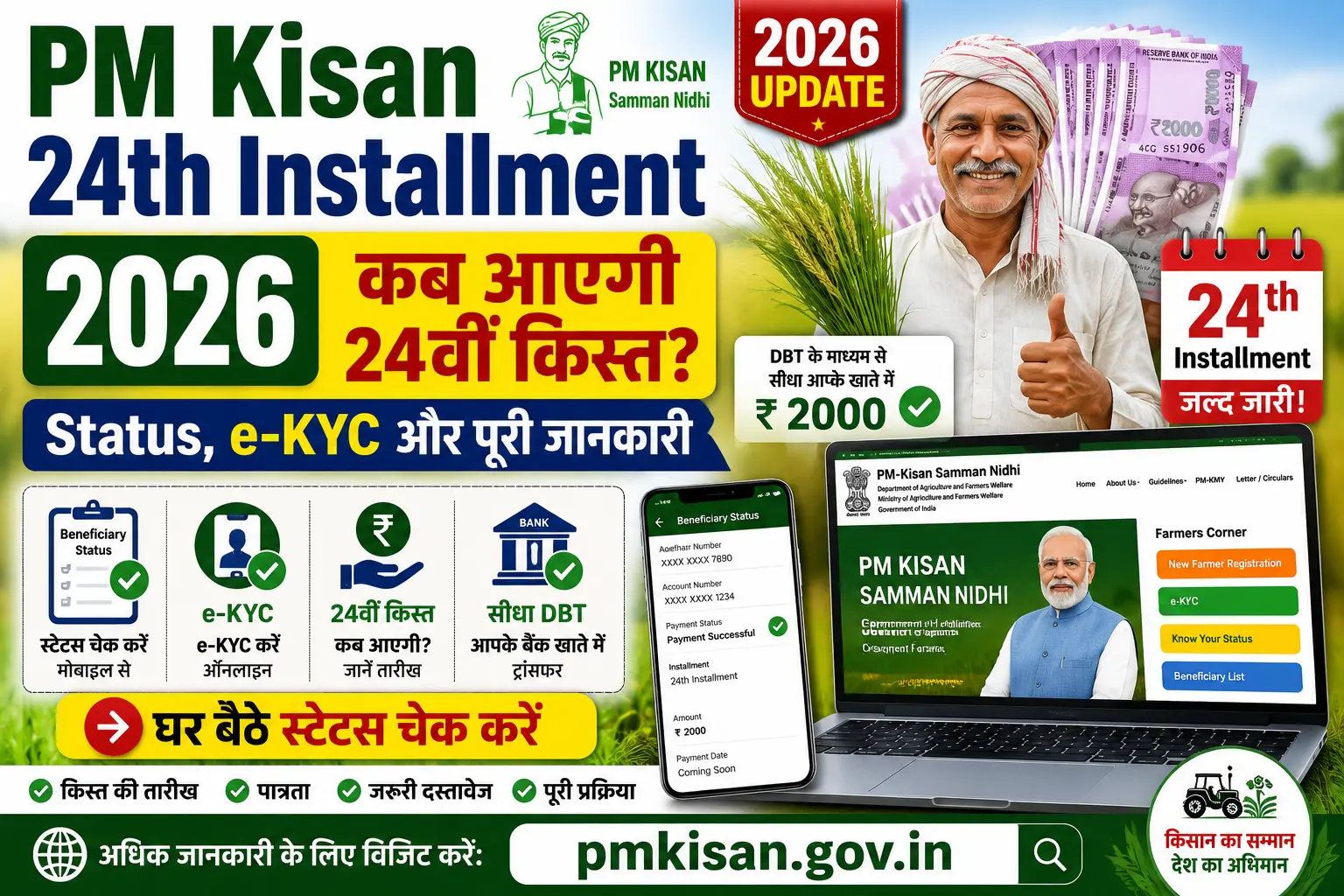 PM Kisan 24th Installment 2026
