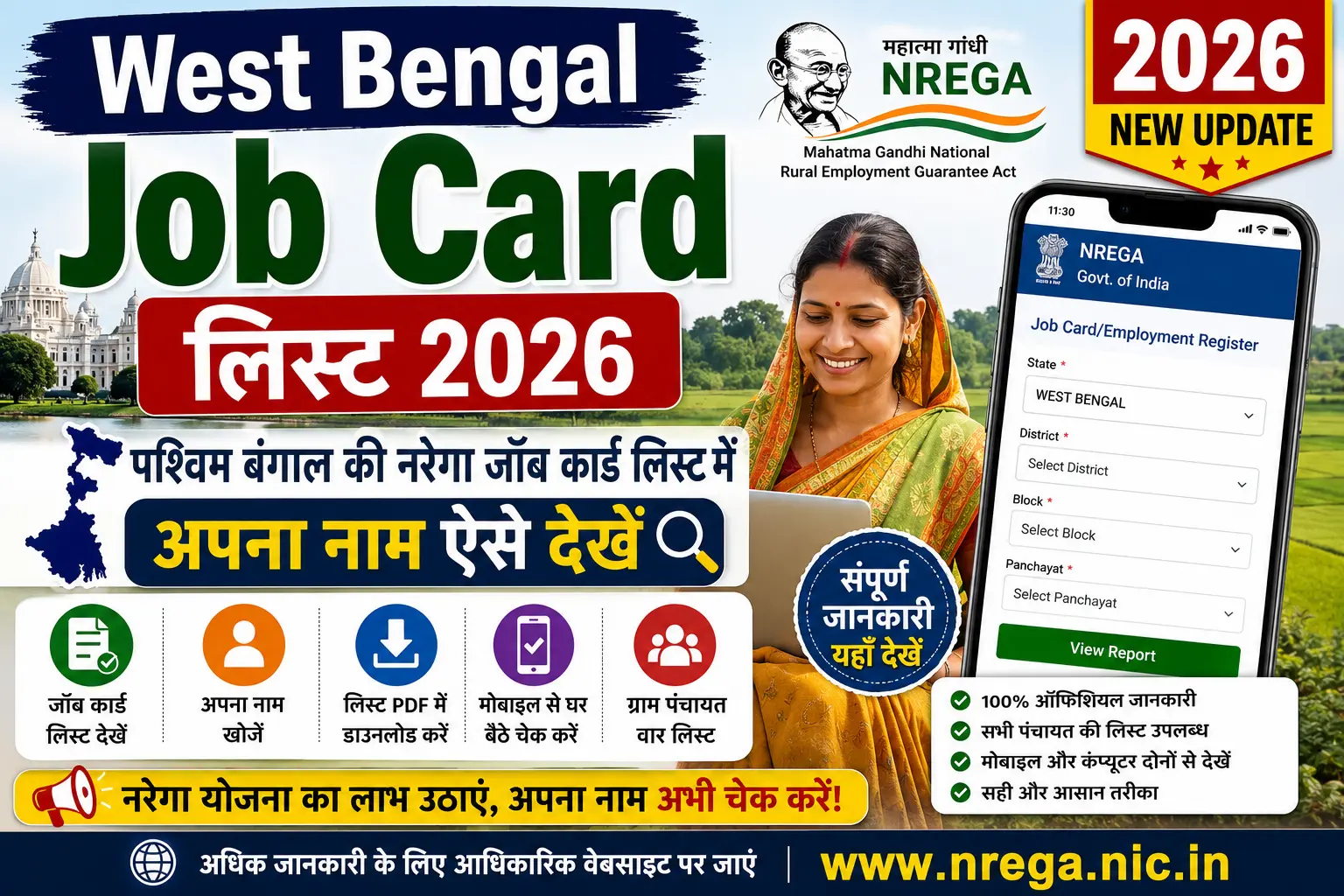 West Bengal NREGA Job Card List 2026